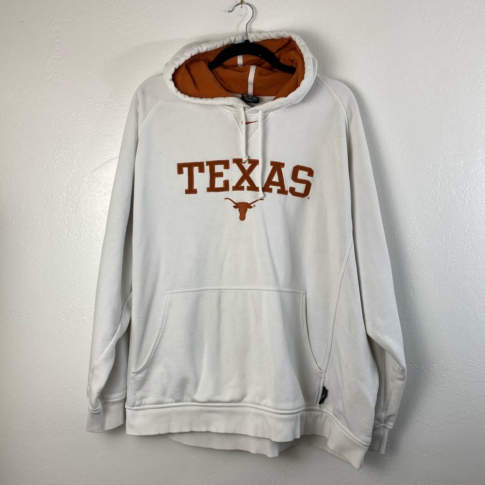Nike Pullover Texan White Orange Hoodie Men’s size XL